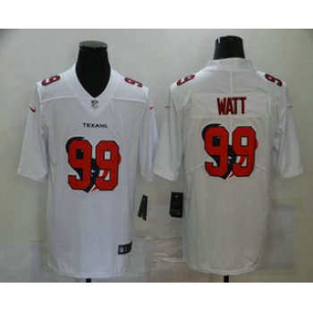 Men's Houston Texans #99 J.J. Watt White 2020 Shadow Logo Vapor Untouchable Stitched NFL Nike Limited Jersey