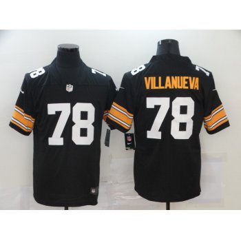 Men's Pittsburgh Steelers #78 Alejandro Villanueva Black 2017 Vapor Untouchable Stitched NFL Nike Throwback Limited Jersey