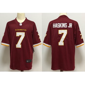 Men's Washington Redskins #7 Dwayne Haskins Jr Burgundy Red NEW 2020 Vapor Untouchable Stitched NFL Nike Limited Jersey