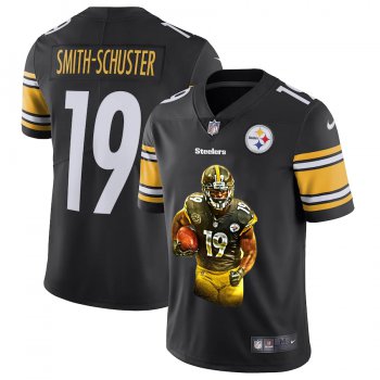 Men's Pittsburgh Steelers #19 JuJu Smith-Schuster Black Player Portrait Edition 2020 Vapor Untouchable Stitched NFL Nike Limited Jersey