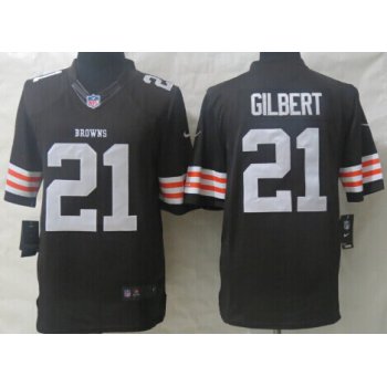 Nike Cleveland Browns #21 Justin Gilbert Brown Limited Jersey