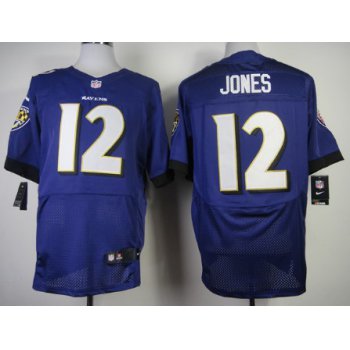 Nike Baltimore Ravens #12 Jacoby Jones 2013 Purple Elite Jersey