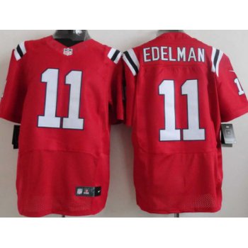 Nike New England Patriots #11 Julian Edelman Red Elite Jersey
