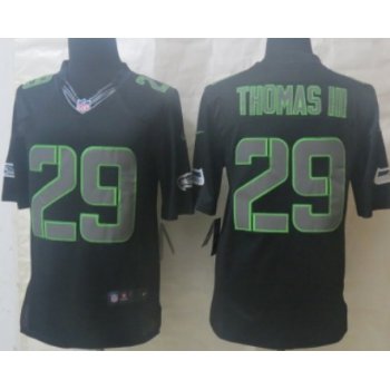 Nike Seattle Seahawks #29 Earl Thomas III Black Impact Limited Jersey