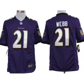 Nike Baltimore Ravens #21 Lardarius Webb Purple Game Jersey