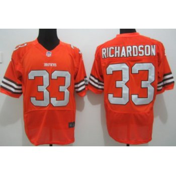 Nike Cleveland Browns #33 Trent Richardson Orange Elite Jersey