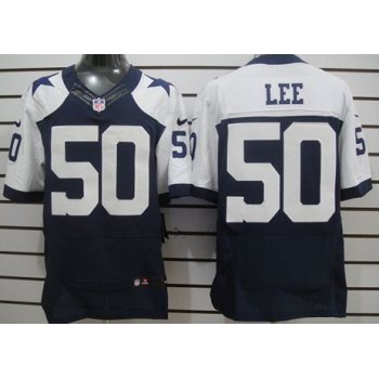 Nike Dallas Cowboys #50 Sean Lee Blue Thanksgiving Elite Jersey