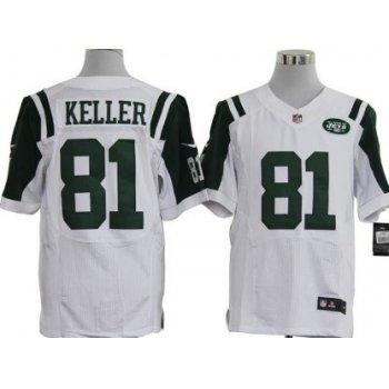 Nike New York Jets #81 Dustin Keller White Elite Jersey