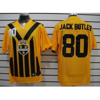 Nike Pittsburgh Steelers #80 Jack Butler 1933 Yellow Throwback Jersey