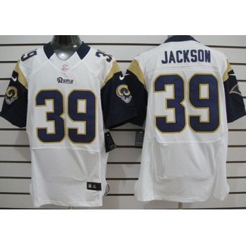 Nike St. Louis Rams #39 Steven Jackson White Elite Jersey