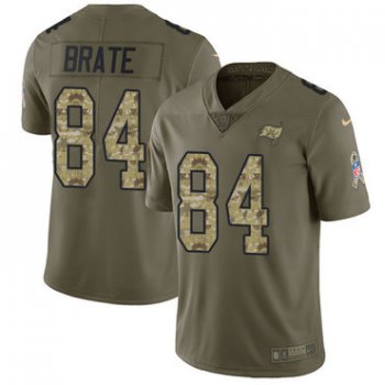 Nike Buccaneers #84 Cameron Brate Olive Camo Men's Stitched NFL Limited 2017 Salute To Service Jersey