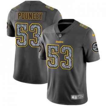 Nike Pittsburgh Steelers #53 Maurkice Pouncey Gray Static Men's NFL Vapor Untouchable Game Jersey
