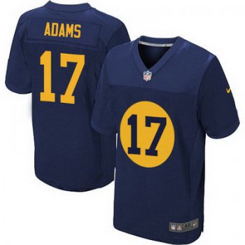 Men's Green Bay Packers #17 Davante Adams Navy Blue Alternate NFL Nike Elite Jersey