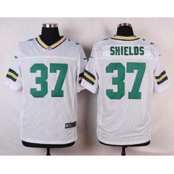Men's Green Bay Packers #37 Sam Shields White Road NFL Nike Elite Jersey