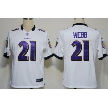 Nike Baltimore Ravens #21 Lardarius Webb White Game Jersey