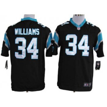 Nike Carolina Panthers #34 DeAngelo Williams Black Game Jersey