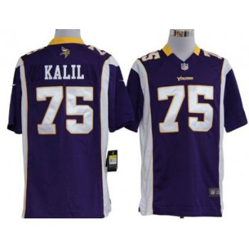 Nike Minnesota Vikings #75 Matt Kalil Purple Game Jersey