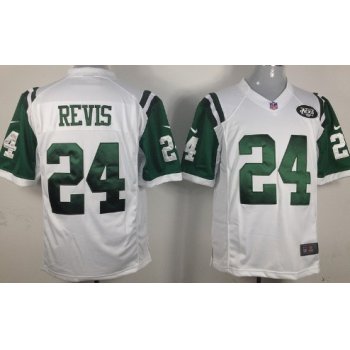 Nike New York Jets #24 Darrelle Revis White Game Jersey