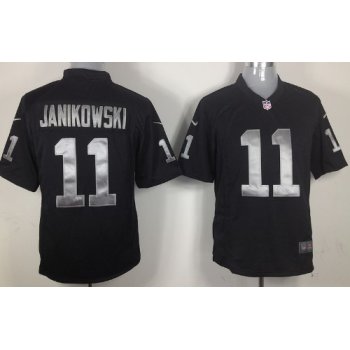 Nike Oakland Raiders #11 Sebastian Janikowski Black Game Jersey