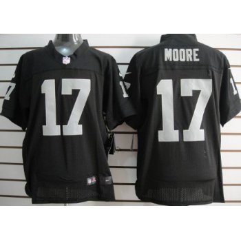 Nike Oakland Raiders #17 Denarius Moore Black Elite Jersey
