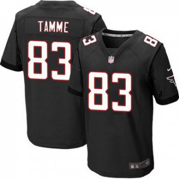 Men's Atlanta Falcons #83 Jacob Tamme Black Alternate NFL Nike Elite Jersey