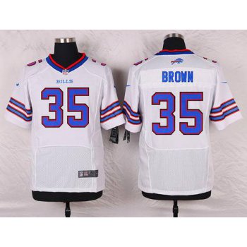 Men's Buffalo Bills #35 Bryce Brown White Road NFL Nike Elite Jersey