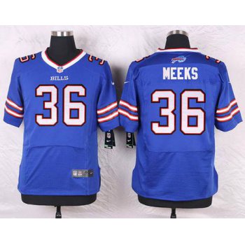 Men's Buffalo Bills #36 Jonathan Meeks Royal Blue Team Color NFL Nike Elite Jersey