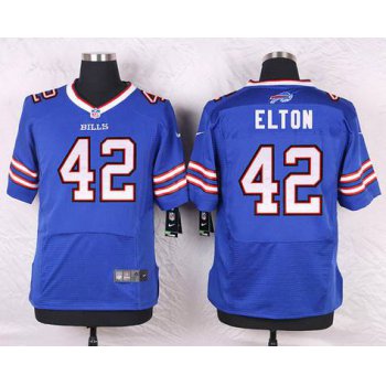 Men's Buffalo Bills #42 Jerome Felton Royal Blue Team Color NFL Nike Elite Jersey