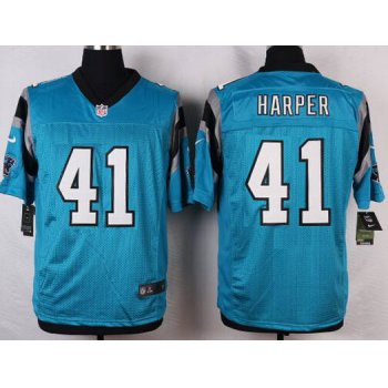 Men's Carolina Panthers #41 Roman Harper Light Blue Alternate NFL Nike Elite Jersey