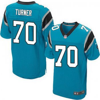 Men's Carolina Panthers #70 Trai Turner Light Blue Alternate NFL Nike Elite Jersey