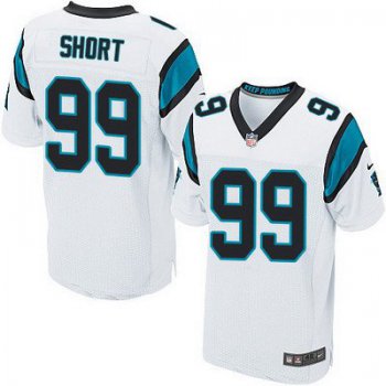 Men's Carolina Panthers #99 Kawann Short White Road NFL Nike Elite Jersey