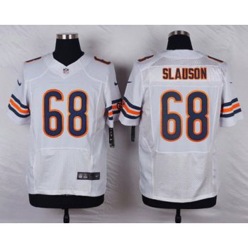 Men's Chicago Bears #68 Matt Slauson White Road NFL Nike Elite Jersey