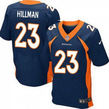 Men's Denver Broncos #23 Ronnie Hillman Navy Blue Alternate NFL Nike Elite Jersey