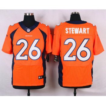 Men's Denver Broncos #26 Darian Stewart Orange Team Color NFL Nike Elite Jersey