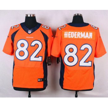 Men's Denver Broncos #82 Jeff Heuerman Orange Team Color NFL Nike Elite Jersey