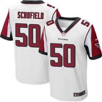 Men's Atlanta Falcons #50 O'Brien Schofield White Road NFL Nike Elite Jersey