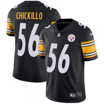 Men's Pittsburgh Steelers #56 Anthony Chickillo Home Black Nike NFL Alternate Vapor Untouchable Limited Jersey