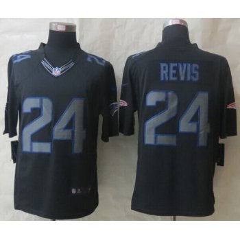 Nike New England Patriots #24 Darrelle Revis Black Impact Limited Jersey