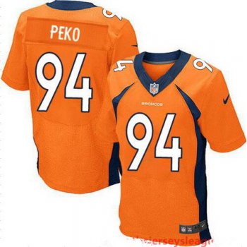 Men's Denver Broncos #94 Domata Peko Orange Team Color Stitched NFL Nike Elite Jersey