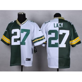 Nike Green Bay Packers #27 Eddie Lacy Green/White Two Tone Elite Jersey