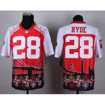 Nike San Francisco 49ers #28 Carlos Hyde 2015 Noble Fashion Elite Jersey