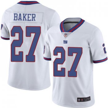 Giants #27 Deandre Baker White Men's Stitched Football Limited Rush Jersey