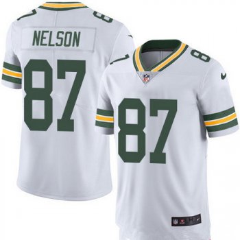 Men's Green Bay Packers #87 Jordy Nelson White 2016 Color Rush Stitched NFL Nike Limited Jersey