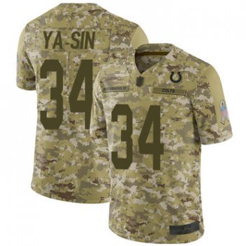 Colts #34 Rock Ya-Sin Camo Men's Stitched Football Limited 2018 Salute To Service Jersey