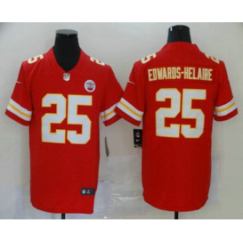 Men's Kansas City Chiefs #25 Clyde Edwards-Helaire Red 2020 Vapor Untouchable Stitched NFL Nike Limited Jersey