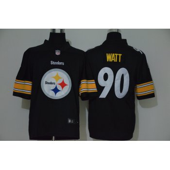 Men's Pittsburgh Steelers #90 T. J. Watt Black 2020 Big Logo Vapor Untouchable Stitched NFL Nike Fashion Limited Jersey