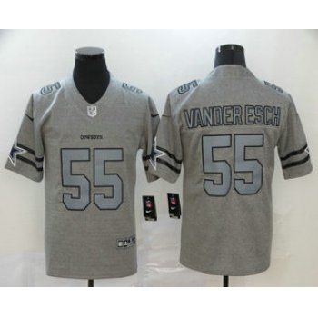 Men's Dallas Cowboys #55 Leighton Vander Esch 2019 Gray Gridiron Vapor Untouchable Stitched NFL Nike Limited Jersey