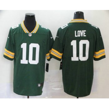 Men's Green Bay Packers #10 Jordan Love Green 2020 Vapor Untouchable Stitched NFL Nike Limited Jersey