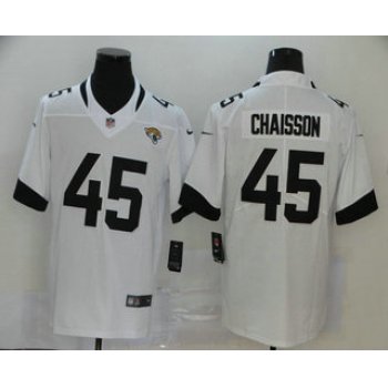 Men's Jacksonville Jaguars #45 K'Lavon Chaisson White New 2020 Vapor Untouchable Stitched NFL Nike Limited Jersey