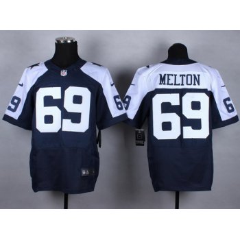 Nike Dallas Cowboys #69 Henry Melton Blue Thanksgiving Elite Jersey